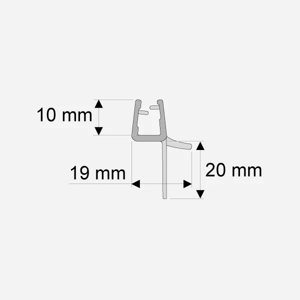 Ablaufleiste gerade, 6mm / 1000mm
