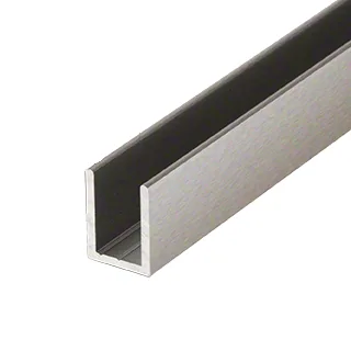 Bild U Profil 10mm SDCD38BN Edelstahloptik gebürstet ohne Masse
