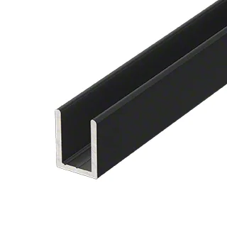 Bild U Profil 10mm SDCD38MBL schwarz matt ohne Masse